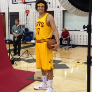 Anderson Varejao Standing and Smiling Photo Cavs Media Day 2014