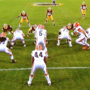 Brian Hoyer In Game Wide Shot vs Redskins