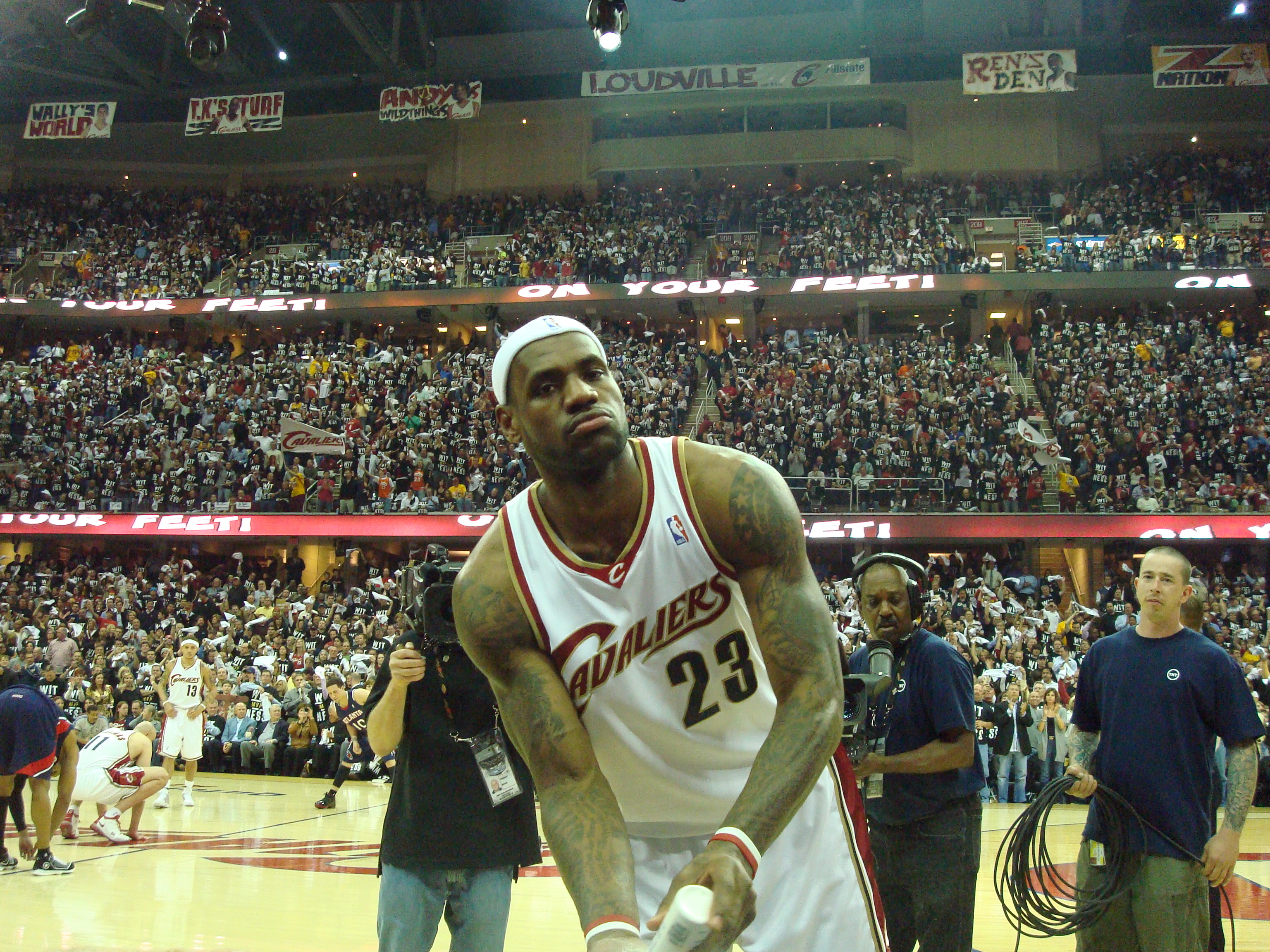 LeBron Getting Ready For Powder Toss