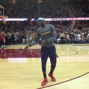 LeBron James - Wine and Gold scrimmage - 10-1-14